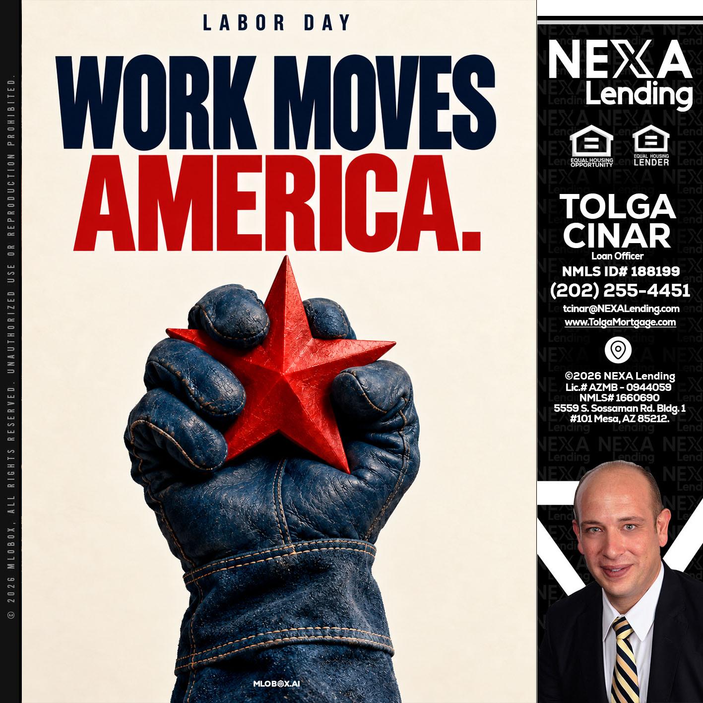 WORKS MOVES AMERICA - Tolga Cinar -Mortgage Loan Originator