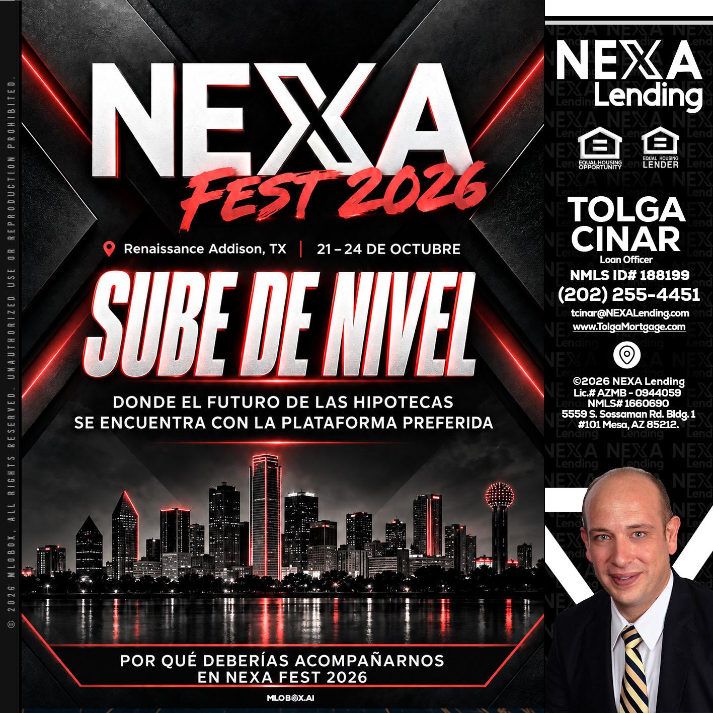 NEXA fest 2026 - Tolga Cinar -Mortgage Loan Originator