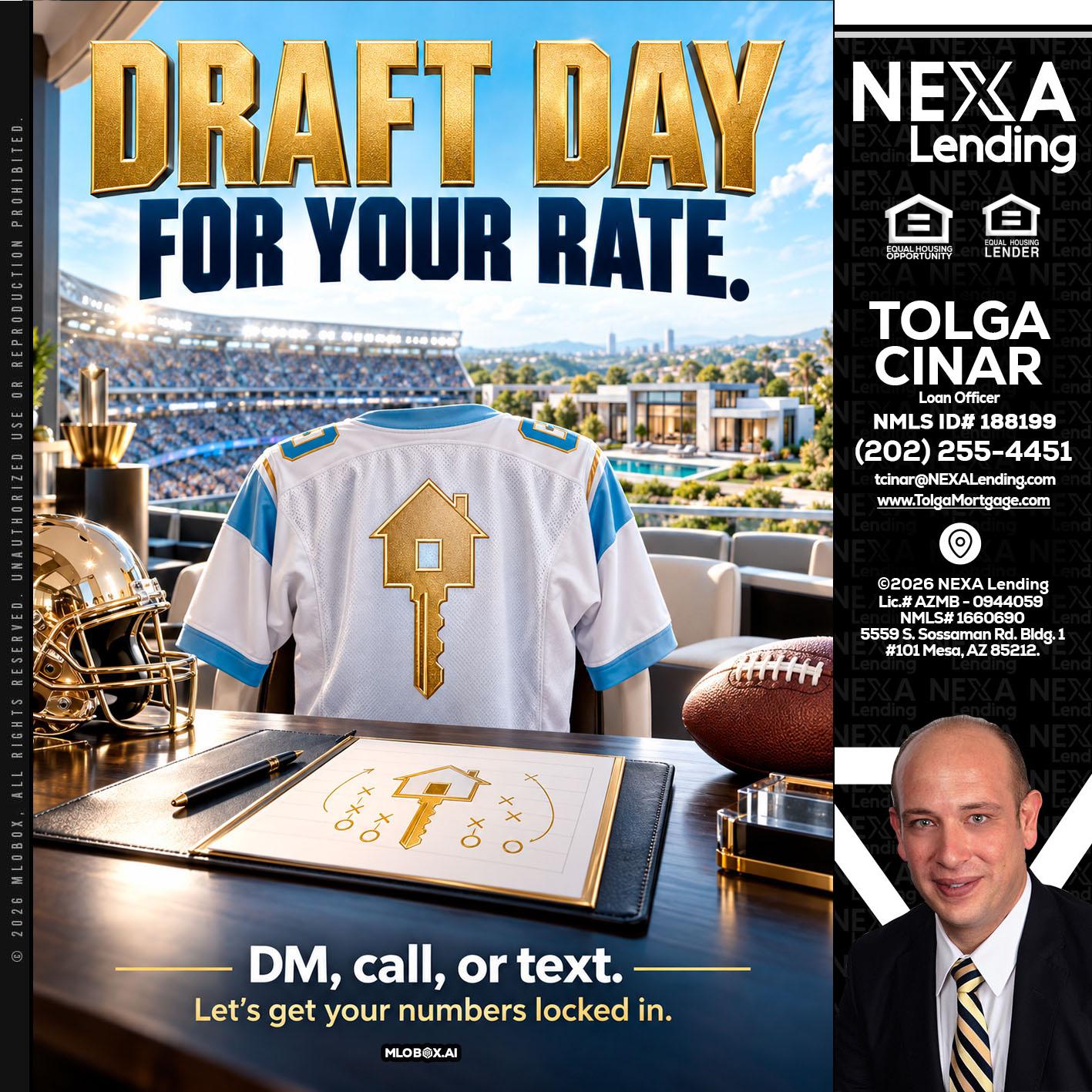 DRAFT DAY - Tolga Cinar -Mortgage Loan Originator