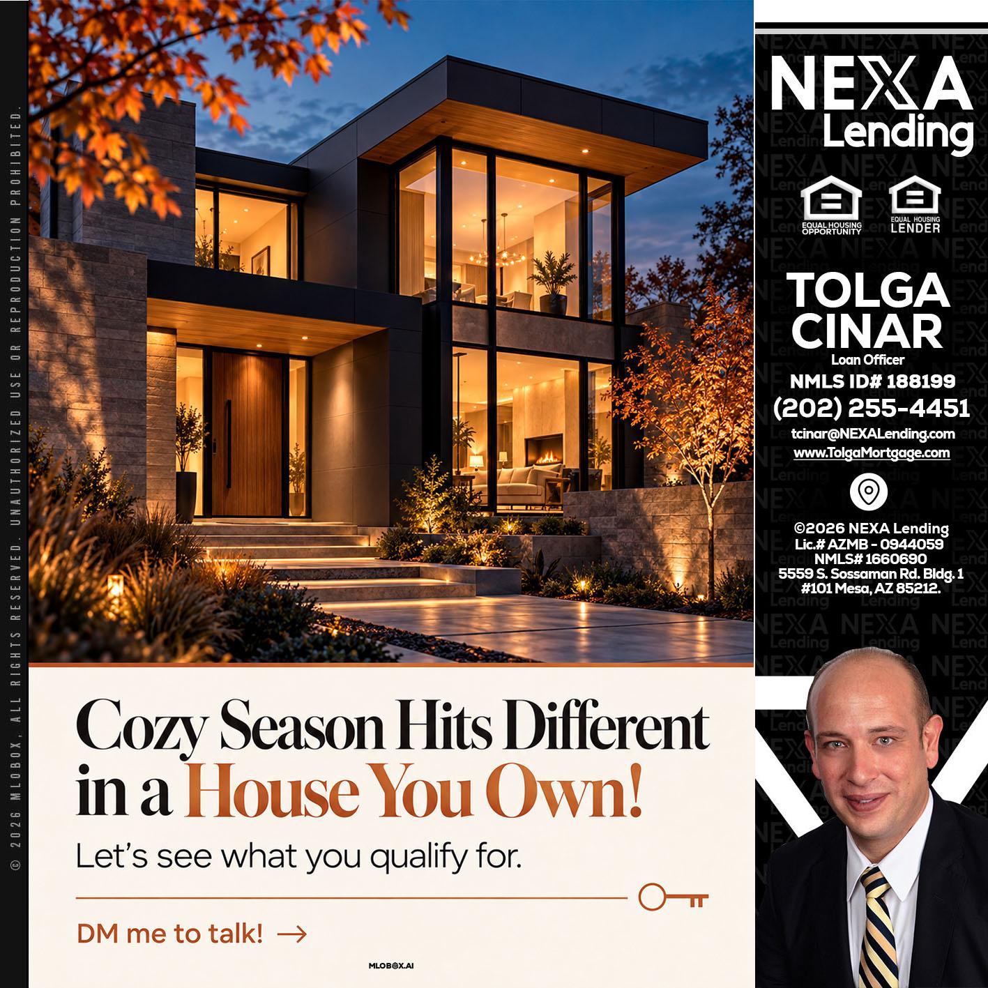 COZY SEASON - Tolga Cinar -Mortgage Loan Originator