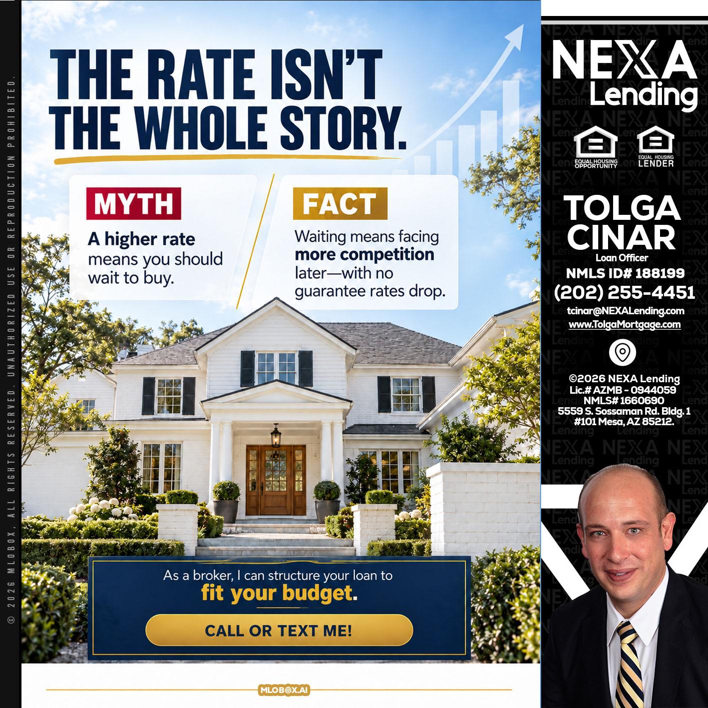 THE RATE ISNT - Tolga Cinar -Mortgage Loan Originator