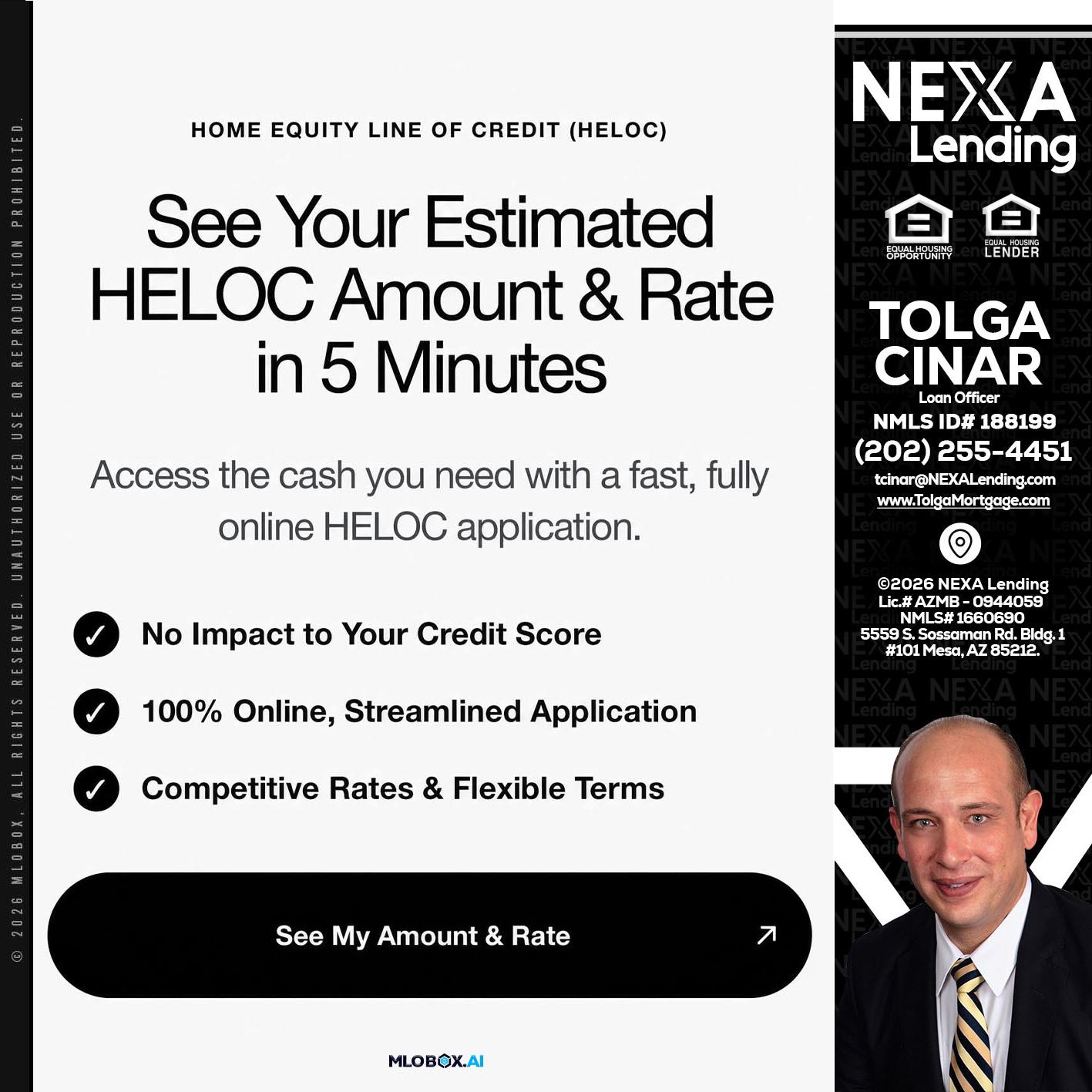 HELOC - Tolga Cinar -Mortgage Loan Originator