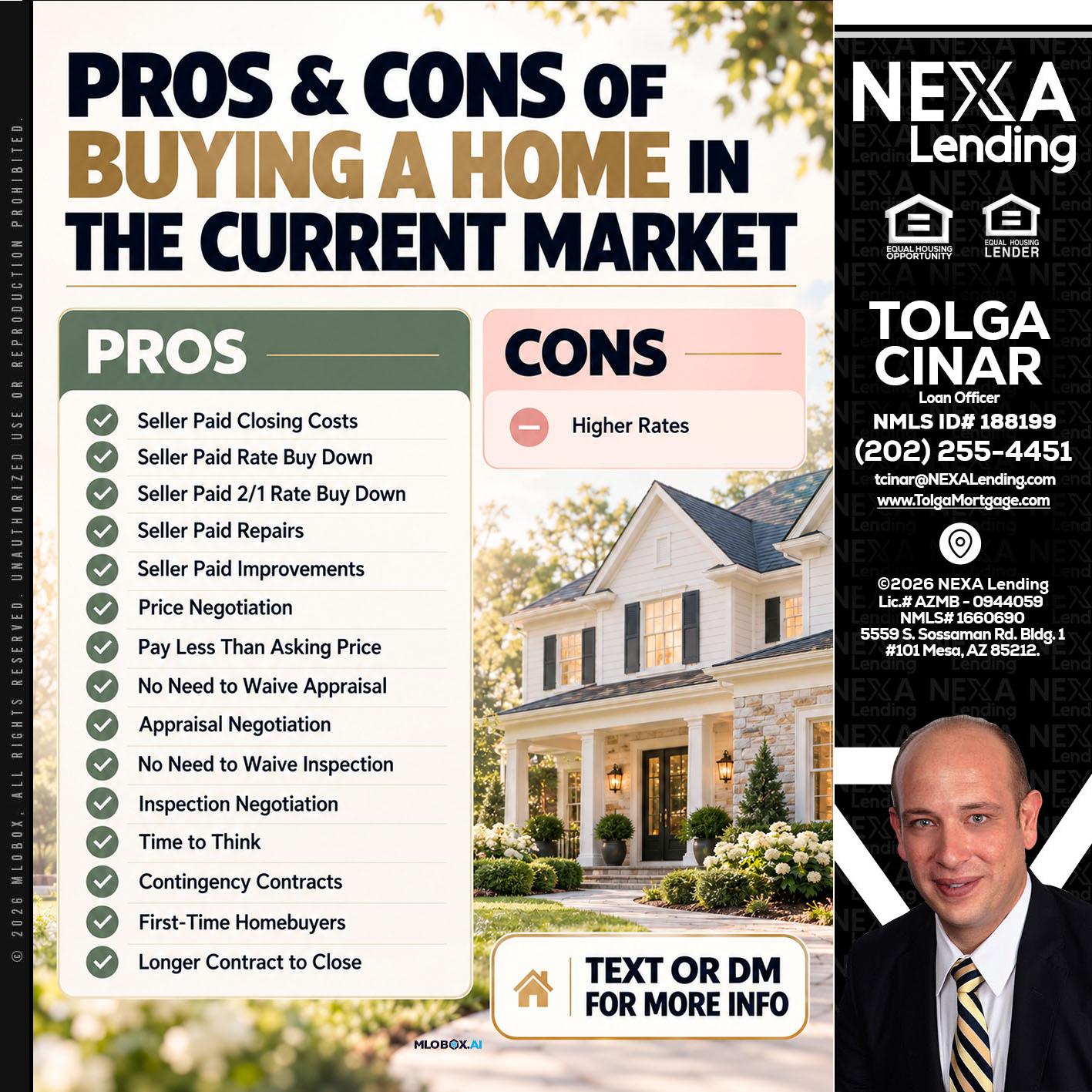 pros and cons - Tolga Cinar -Mortgage Loan Originator