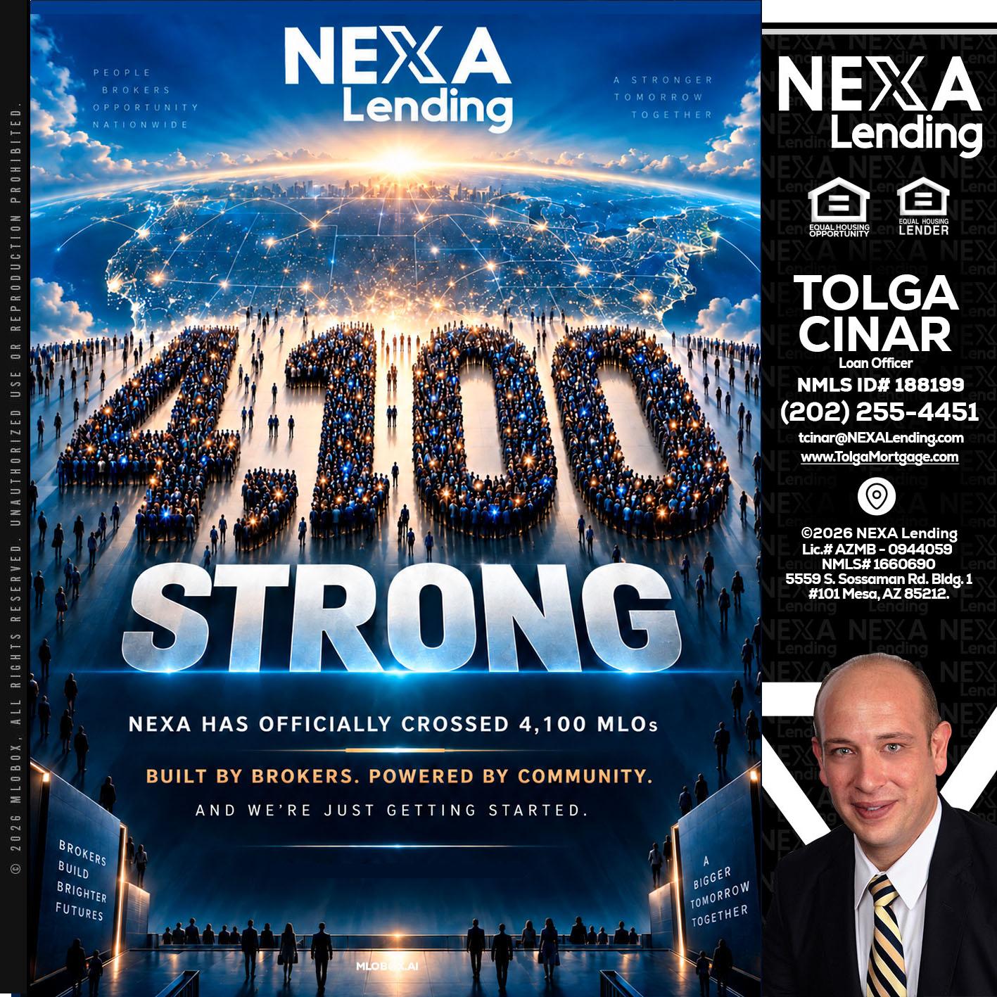 4,100 MLOs - Tolga Cinar -Mortgage Loan Originator