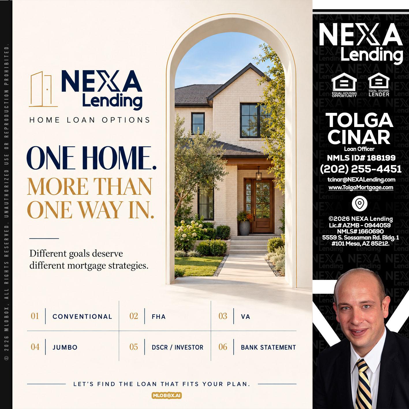 ONE HOME - Tolga Cinar -Mortgage Loan Originator