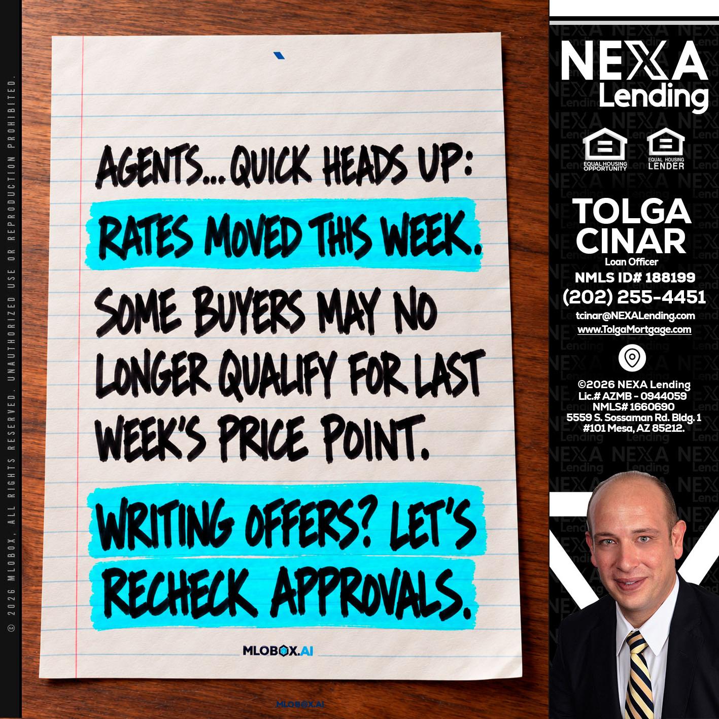 AGENTS - Tolga Cinar -Mortgage Loan Originator