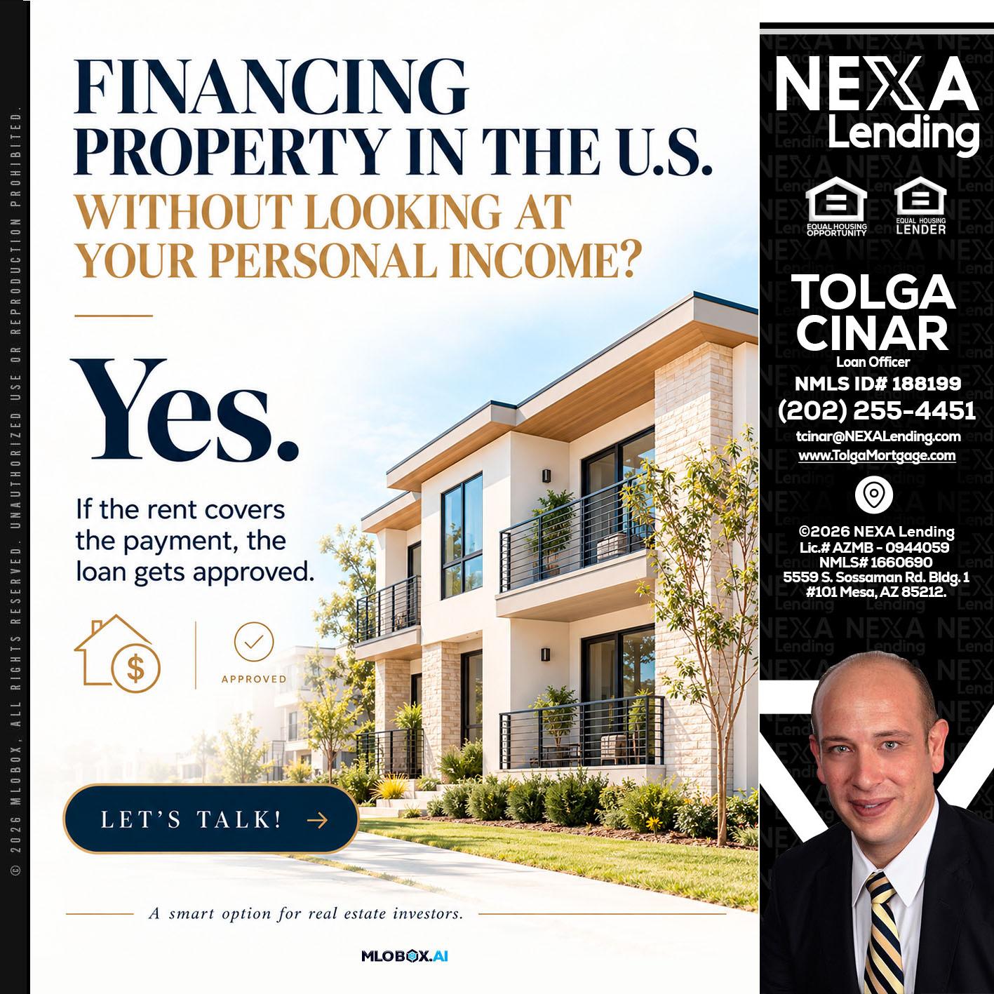 FINANCING - Tolga Cinar -Mortgage Loan Originator